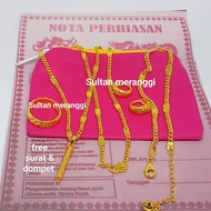 Promo 1 Set Perhiasan Wanita Terbaru/Perhiasan Wanita Emas Muda Kadar 88.9/Perhiasan Berlapis Emas 2