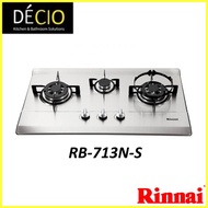 RINNAI RB-713N-S STAINLESS STEEL GAS HOB 3 BURNERS