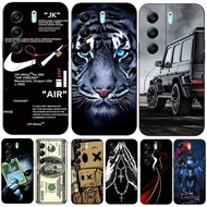 Case For TECNO CAMON 40 PRO Silicon Phone Cover black tpu case Black pattern car tiger money dollar 