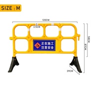 แผงกั้นจราจร PE สีเหลือง (ขนาด 120cmx87cm และ 146cmx102cm) หนา แข็งแรง ขามีระบบล็อค ไม่ล้มง่าย