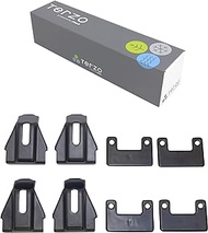 Terzo (by PIAA) SR1 SR1 Base Carrier Mounting Holder Set, Vehicle Specific Mounting Holder Set, 4 Pieces, Direct Roof Rail Type, Black, For Aerobars, Mazda CX-5, CX-8, Mercedes-Benz GLA Class, etc