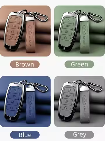 New model Zinc Alloy Goatskin Car Key Case Cover For Chery Omoda C5 5 fx 7 Tiggo 8 PLUS 8 Pro 7 Pro 