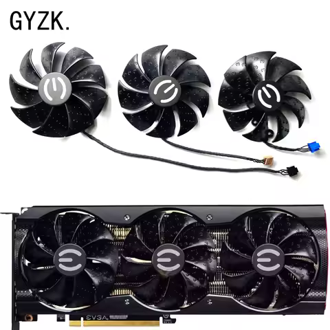 New For EVGA GeForce RTX3060ti 3070 3070ti 3080 3080ti XC3 BLACK/ULTRA Graphics Card Replacement Fan