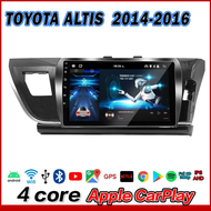 Plusbat จอแอนดรอย 10นิ้ว TOYOTA ALTIS 2014-2016 หน้าจอสัมผัสแบบเต็ม วิทยุติดรถยนต์ + เครื่องเสียงรถ Bluetooth WIFI GPS จอแอนดรอย Quad Core car android screen 2DIN Apple CarPlay