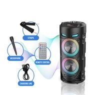 [Ready To Stock] ZQS4239 Wireless Portable Bluetooth Speaker With Led Light With Mic[4 inch x 2 speaker] with mic speake
