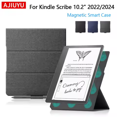 AJIUYU Case For Kindle Scribe 2024 10.2" Ultra Thin Magnetic Smart Cover For Kindle Scribe 2022 10.2