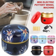 Mini Electric Pottery Wheel with Tray+Sculpting Kit, Pottery Forming Machine for Ceramic Clay Tools