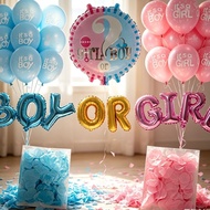 Baby Gender Reveal Party Birthday Gender Decryption Reveal Secret Balloon Set Boys Girls Balloon Dec
