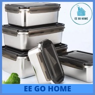 316 Stainless Steel Rectangle Food Container Storage Container Bento Airtight Lunch Box Antibacteria
