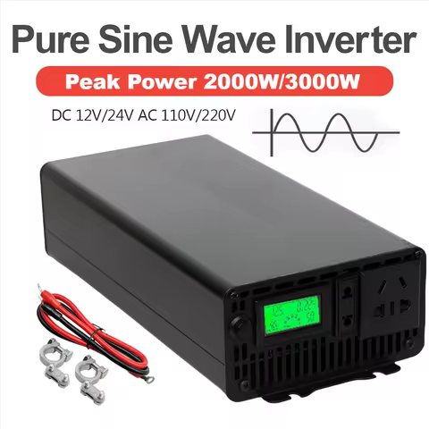 Inverter 12V 24V 48V 60V 72V To AC 110V 220V 230V Pure Sine Wave 50Hz 60Hz 2000W 3000W Car Power Inv