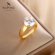 916/22K Gold Ring Four Claw 10mm White Round Diamond Ring Retro Simple Smooth Ring Gold 916/22K
