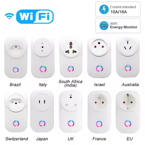 EU Smart Plug WiFi Socket power energy meter 10A/16A Power Monitor Wattmeter Timing Function watt me