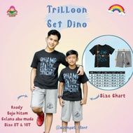 Ready Trilloon set dino size 8T & 10T boys' shorts suit