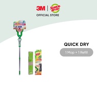 3M™ Scotch-Brite™ Quick Dry PVA Sponge Mop Set + Refill Pack, Bundle Pack, 1 pc/pack, For cleaning &amp; drying home floors