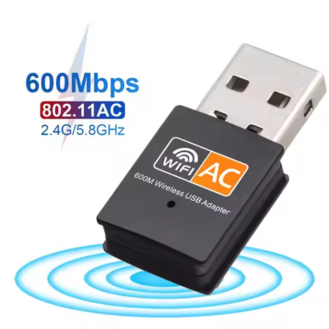 600mbps 2.4GHz 5GHz Dual Band USB Wifi Adapter Wireless Network Card Wireless USB WiFi Adapter Dongl