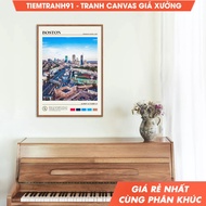 Wall paintings, Oil Paint, Boston Wall Art, Boston Poster, Boston Photo, Boston Wall Decor, Massachu