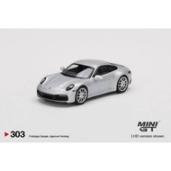 Mini GT Porsche 911 Carrera 4S (GT Silver Metallic) #303