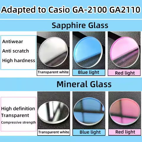 GA2100 glass for CasiOak GA-2100 GA2110 sapphire mirror anti-wear mineral high-definition glass dial