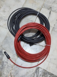 สายโซล่าเซลล์  ZTT 6mm ทองแดงแท้ PV cable สีแดงยาว 5 เมตร และ สีดำยาว 5 เมตร ยาวรวม 10 เมตร พร้อมหัว