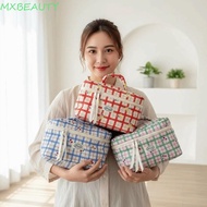 MXBEAUTY1 Plaid Cosmetic Bag, Candy Color Cherry Printed Make Up Pouch Bag, Wash Bag Handbag Large C