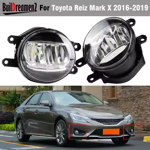 2 X 30W Canbus LED Fog Light H11 For Toyota Reiz Mark X 2016 2017 2018 2019 Car Driver + Passenger F