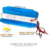 LAMPU JALAN 50W LED SUNLAMP SOROT OUTDOOR STREET LIGHT DC12V JEPIT AKI - DC PJU50WPUTIH