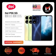 itel P55 5G Smartphone | MediaTek Dimensity 6080 | 6.6" IPS LCD Display | Dual Rear Camera 50MP