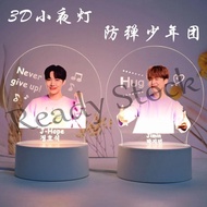 【hot sale】 ∈ B30 BTS Merchandise Kim Nam Joon Seok-Jin Tae Hyung Min Yeon-Shi Celebrity Creative Night Light Table Lamp