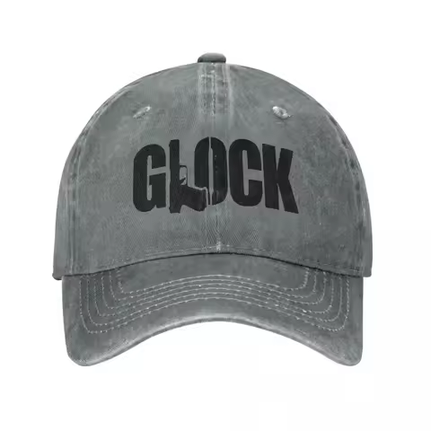 Glock Tactical Shooting Gun Baseball Caps Distressed Denim Snapback Cap Unisex Outdoor All Seasons T