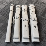 [100% authentic] Cross Handmade White Billiard Cue Bag 2 Holes Billiard Cue Tube 4 Holes Billiard Cu