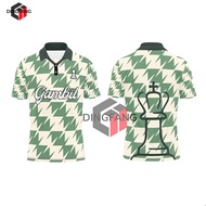 Green Gambit Checkmate Jersey Retro Collar Shirt Sublimation Jersey Retro Viral
