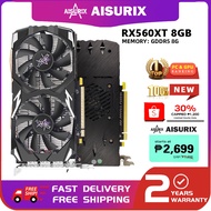 AISURIX RX 560XT 8GB 100% Graphics Card RX580 Gaming GDDR5 Computer GPU Video card for Radeon AMD