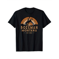 KATUN Montana MT Bozeman Retro Men's T-Shirt - Comfortable Rodeo T-Shirt, 100% Cotton, Sizes S-XXXL