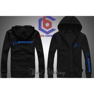 BOEING Outerwear Hoodie Jacket for Men and Women, Zipper, Plain Front Zipper, Korean Polyflex Screen