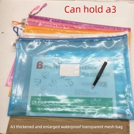 fail buku sekolah a4 file zipper a4 Beg dokumen A3 beg ritsleting telus besar pelajar beg seni lakar