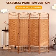 [ROOM PARTITION] Rattan Divider/Bamboo Divider/Partition/Folding Screen Hallway Accordion Partition 