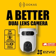 EZVIZ H9c Dual 3K / 2K Dual-Lens 360° Wireless CCTV | Full AI Detection | LAN Port | 30m Night Visio