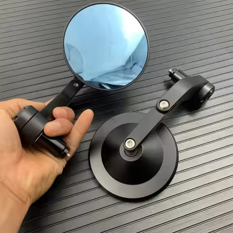 Universal Motorcycle Bar End Mirrors Cafe Racer Motorcycle Rear View Mirror for Yamaha SXR700 SXR900