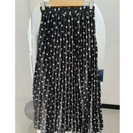 Haseena Rok Plisket Mietaa Motif Bunga Melati Mayung Biasa Style Bawahan Muslim Anti Nerawang Pleats