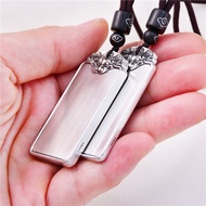 Solid Silver Peace and Tranquility Pendant Men's Necklace Pendant Mythical Beast Pixiu Simple Person