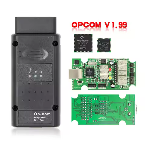 Newest For Opel 2021 OPCOM 1.99 OP-COM CAN BUS OBD2 Scanner OP COM V1.99 PIC18F45K80 Firmware 1.99 P