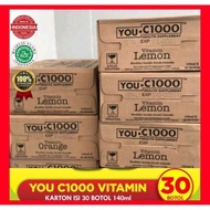 You C.1000 Vitamin Lemon//Orange kemasan 140ml//harga untuk satu karton isi 30btl.