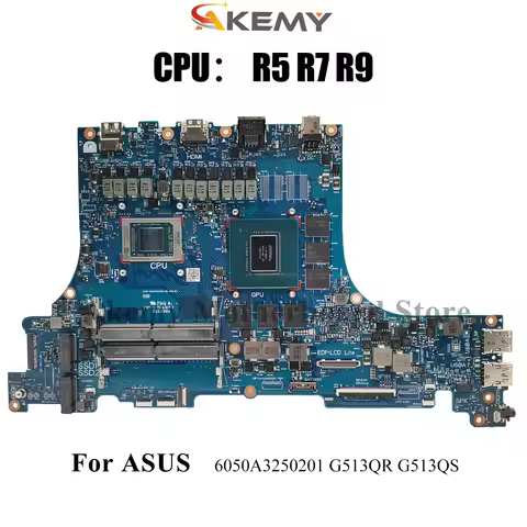 6050A3250201 Laptop Motherboard For ASUS ROG Strix G15 G513QR G513Q G513QM G513QS Mainboard With R5 
