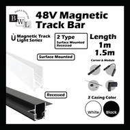 BWL Magnetic Track Light System 1M / 1.5M Magnetic Track / Mounted Track/ Recessed Track / Connector