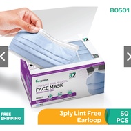 B0501 Bergamot 3-Ply Lint Free Surgical Face Mask Earloop Disposable Mask (50 Pcs)