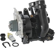Electric Engine Water Pump Thermostat Housing Assembly Compatible with Audi A3 A4 A5 A6 Q3 Q5 TT All