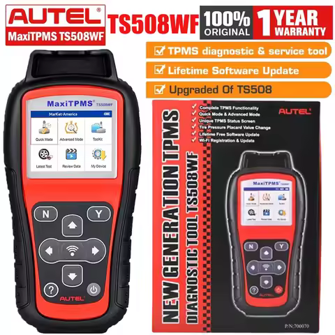 Autel MaxiTPMS TS508WF WiFi TPMS Diagnostic Tool Program MX-sensors, Read/Clear DTCs OBD2 TPMS Relea