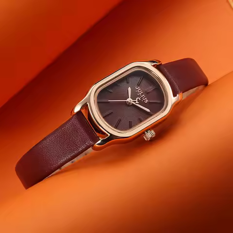 New Lady Women's Watch Japan Quartz Elegant Small Fashion Simple Hours Real Leather Bracelet Clock G