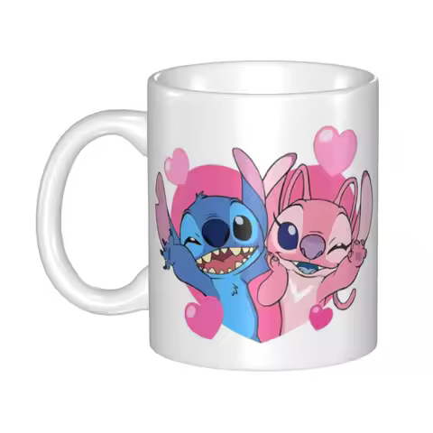 Lilo Stitch Cartoon Anime Manga Mug Customized Coffee Ceramic Mug Cup Creative Gift