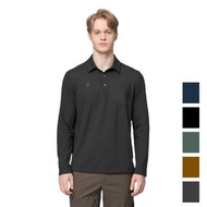 【Wildland 荒野】彈性保暖吸排POLO長袖上衣 男 0B22620